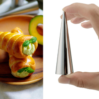 Outils de cuisson en spirale de pain de pain de croissant de moule de forme de cône dacier inoxydable