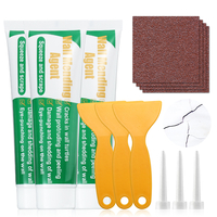 Outils de réparation murale GOCHANGE 3 ensembles de peinture murale + tête + grattoir + papier de verre carré pratique m