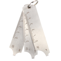 Outils de soudage Jauge de soudage en acier inoxydable Jauge de poche à clé 3 Pcs Jauge Set Weld Seam Test Règle di