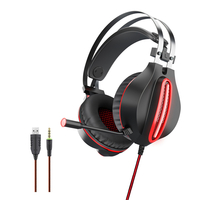 OVLENG GT62 casque de jeu filaire 3.5mm Jack 50mm basse son stéréo LED léger casque e-sport avec micro pour PS3/4 ordina