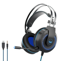 OVLENG GT65 casque de jeu e-sport filaire 3.5mm Jack 50mm basse son stéréo LED casque léger avec micro pour PS3/4 ordina