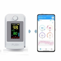 Oxymètre de pouls Bluetooth du bout des doigts Oxymétrie Moniteur de saturation en oxygène sanguin OLED Pulsoksymetr SPO