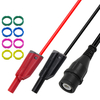 P1204 Ligne de connexion BNC entièrement isolée Banana Plug,  impédance de 50 ohms,  câble coaxial mixte Q9 RG58