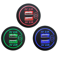 P15-S Touch Switch avec Terminal 2.1A + 2.1A Dual USB Chargeur Modifié Motorisé Mobile Phone12-24V