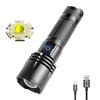 P50 LED Powerful Zoomable Flashlight USB Rechargeable Outdoor Camping Zoom Flash Light Super Bright Portable LED Torch L
