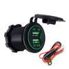P8-S Touch Switch avec cordon dalimentation 2.1A + 1A Dual USB voiture chargeur motorisé modifié téléphone 12-24V