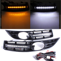 Paar Front Grille Grille 6 LED Tagfahrlicht Lampe Pour VW Pour Volkswagen Pour Passat