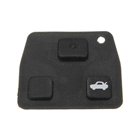 Pad remplacement 2/3 bouton voiture télécommande de la clé de caoutchouc noir pour Toyota