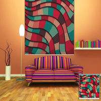 Pag mur de couleur abstraite rouleau de peinture rouleau fenêtre de décoration de rideau volets de fond d