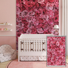 Pag rose romantique fenêtre rideaux volets roulants peinture murale d