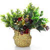 Paille suspendue rotin panier de fleurs à la main en osier plante Pot planteur moderne pot de fleurs décoratif pour la m