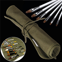 Paint brush sac de toile retrousser cas pour brosses de pétrole artiste stylos de dessin à l