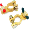 Pair Of Battery Terminal Top Posts Battery Terminal Anti-Corrosion Pads Solid Brass Clips Connectors Colored Nuts