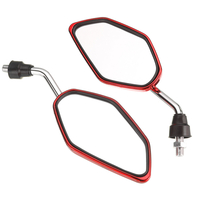 Paire 10MM Moto Universelle Moto Rétroviseur Latéral En Aluminium Clair Nouveau