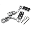Paire 1.25inch 3.2cm pied réglable chevilles pédales à long montage pour harley davidson