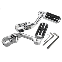Paire 1.25inch 3.2cm pied réglable chevilles pédales à long montage pour harley davidson