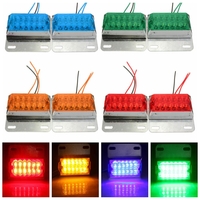 Paire 12V 12-LED Indicateur de marqueur latéral Lampe de camionnette commerciale