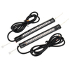 Paire 12V LED lumières de décoration de clignotants moto pour fourche 39mm-41mm ambre & rouge