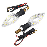 Paire 12V moto LED clignotants lumières stroboscopiques Flash clignotant ambre bleu lampe universel