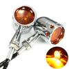 Paire 12V moto orange clignotant indicateur lumineux lampe creuse