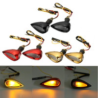 Paire 12v universelle moto ambre LED voyant clignotant voyant lumineux