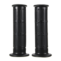 Paire 22mm 7/8 Pouces Guidon Poignées Poignée Poignée En Caoutchouc Noir Non Verisal Moto