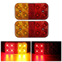 Paire 24v lampe de signal lumineux de tour 8 LED frein de queue pour camion remorque camion