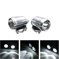 Paire 30W DC 12-60V phare de la moto U2 LED conduit de phare antibrouillard + commutateur haut / bas faisceau