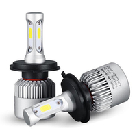 Paire 36W 6500K 8000LM H11 H7 H4 HB3 HB4 COB LED Lampe Phare sur Tête Blanc