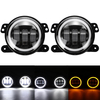 Paire 4 pouces 30W 3000lm LED antibrouillards Halo Angel DRL lampes de conduite pour Jeep Wrangler JK TJ