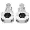 Paire 7 / 8inch 22mm-28mm Silver Support de fixation de la poignée de guidon en aluminium