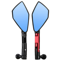 Paire 8mm / 10mm Moto Rétroviseurs Triangle CNC Aluminium