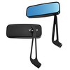 Paire 8mm / 10mm Scooter Bleu Verre Bleu Rétroviseurs Scooter Universel