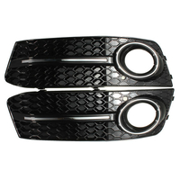 Paire brillantes grilles de couverture de lumière de brouillard noir pour Audi A4 B8 2009-2011