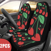 Paire Cherry Housse de siège de voiture avant complète Coussin de siège protecteur universel en polyester