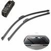 Paire de 24 pouces 21 pouces J-Hook Car Window Vent Shield Wiper Blade Bracketless Universal