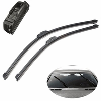 Paire de 24 pouces 21 pouces J-Hook Car Window Vent Shield Wiper Blade Bracketless Universal