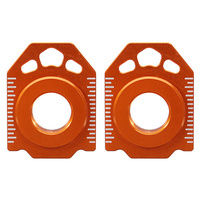 Paire de blocs dajustement de chaîne de la broche de lessieu arrière CNC pour KTM SX EXC XCW 125-530 20mm