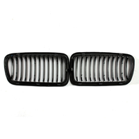 Paire de calandre avant pour voiture,  vernis de cuisson noir brillant ABS pour BMW E38 97-01