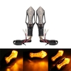 Paire De Clignotant Clignotant Jaune 12mm Moto LED Montage 8mm Jaune
