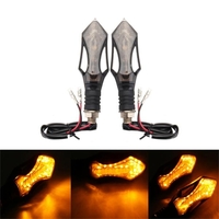 Paire De Clignotant Clignotant Jaune 12mm Moto LED Montage 8mm Jaune