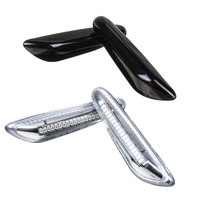 Paire de clignotants de clignotant latéraux de répétiteur latéraux dynamiques LED blanc / jaune pour BMW E46 E60 E82 E88
