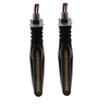 Paire de clignotants séquentiels pour moto,  12 V,  15 LED,  avec projecteur DRL