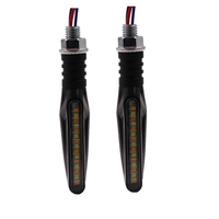 Paire de clignotants séquentiels pour moto,  12 V,  15 LED,  avec projecteur DRL