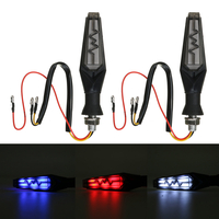 Paire de clignotants universels de moto LED indicateur DRL frein Flash lampe