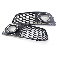 Paire De Couvercle De Grille De Grille De Feu De Brouillard De Pare-chocs Avant Noir Brillant Pour Audi A4 B8 RS4 style