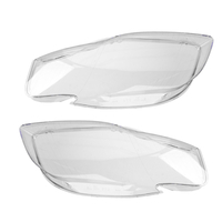 Paire de couvercles de lentille de phare ABS pour Audi A4 B7 S4 2005-2008