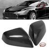 Paire de couvercles de rétroviseurs latéraux pour automobiles en fibre de carbone Real pour Tesla Model S 2012-2017