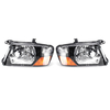 Paire de couvre-lentilles en verre pour phare avant de voiture pour Mitsubishi Pajero Montero 2000-2006
