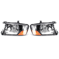 Paire de couvre-lentilles en verre pour phare avant de voiture pour Mitsubishi Pajero Montero 2000-2006